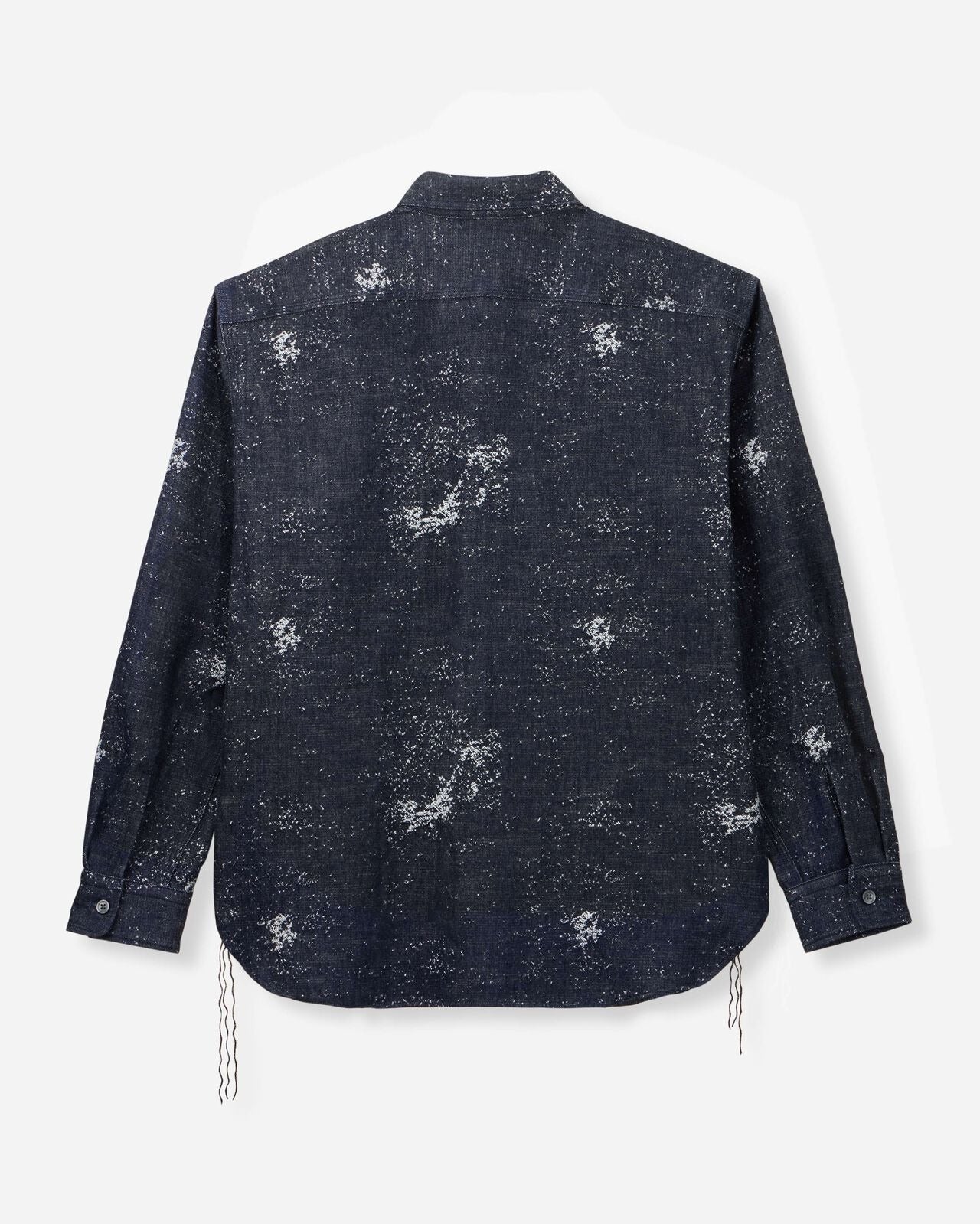 Momotaro Jeans MMLS6008 ID JAGUARD L/S SHIRT INDIGO