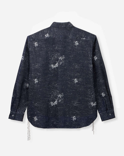 Momotaro Jeans MMLS6008 ID JAGUARD L/S SHIRT INDIGO