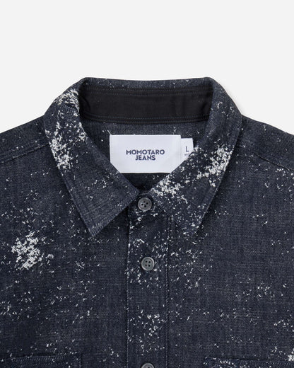 Momotaro Jeans MMLS6008 ID JAGUARD L/S SHIRT INDIGO