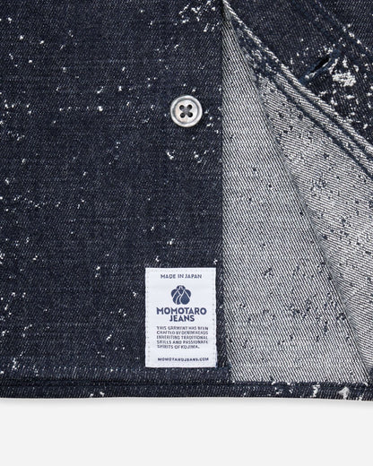 Momotaro Jeans MMLS6008 ID JAGUARD L/S SHIRT INDIGO