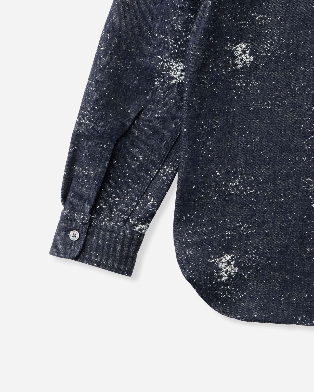 Momotaro Jeans MMLS6008 ID JAGUARD L/S SHIRT INDIGO