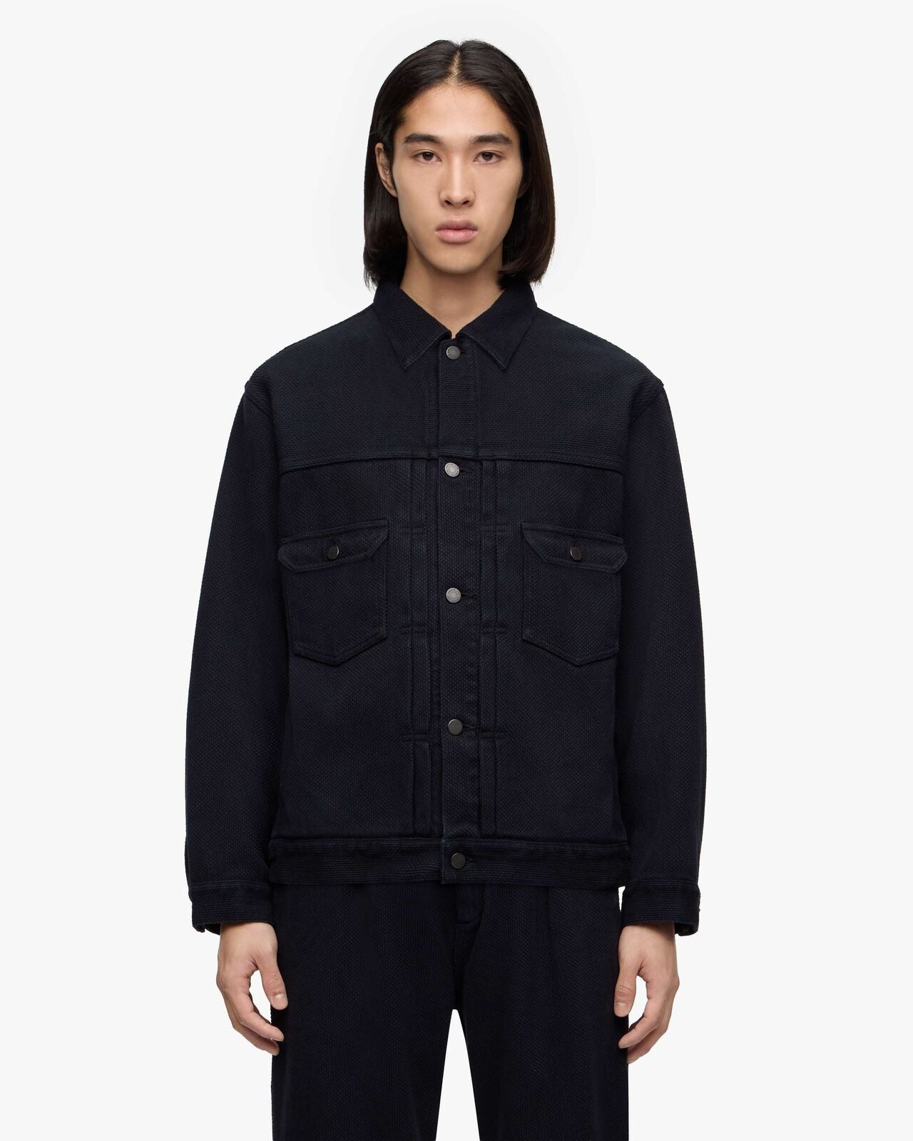 Momotaro Jeans MMGJ6005 ID #002 SASHIKO JACKET-OVERDYE