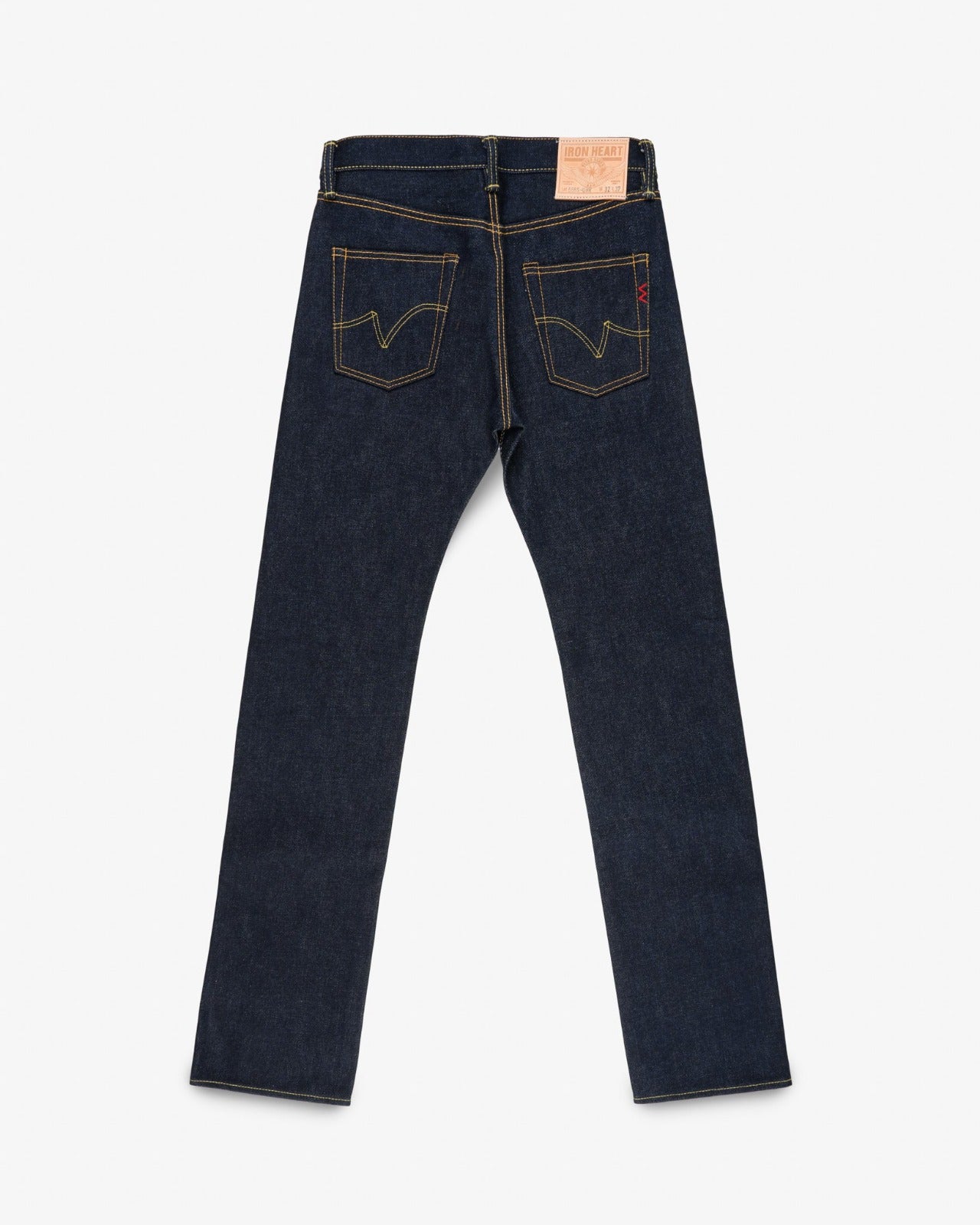 Iron Heart IH-666S-UHR 21/23oz Ultra Heavy Raw Selvedge Denim Slim Straight Cut Jeans - Indigo