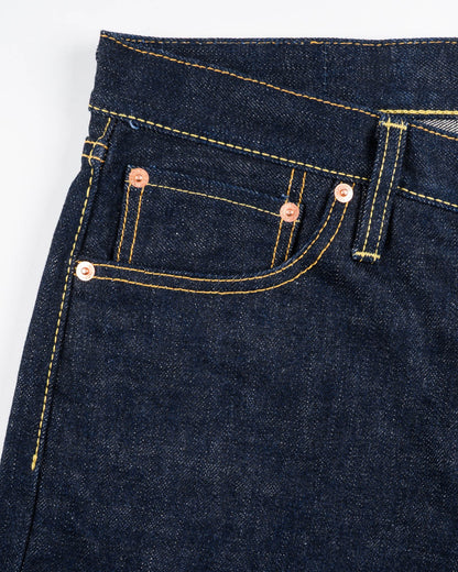 Iron Heart IH-634S-18 18oz Vintage Selvedge Denim Straight Cut Jeans - Indigo