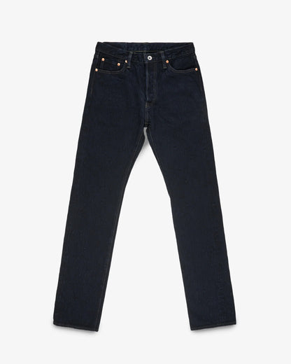 Iron Heart IH-888S-SLBod 16oz Slubby Selvedge Denim Relaxed Tapered Cut Jeans - Indigo Overdyed Black