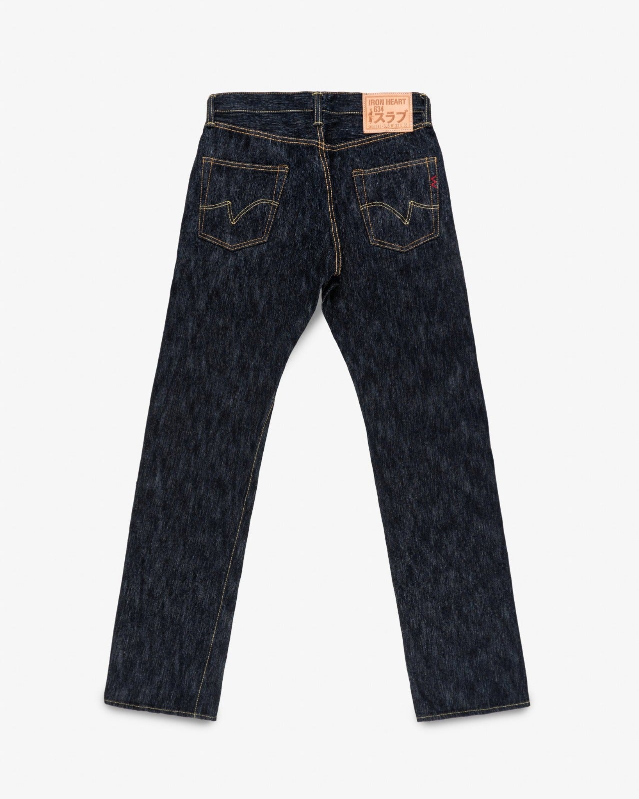 Iron Heart IH-634S-SLB 16oz Slubby Selvedge Denim Straight Cut Jeans - Indigo