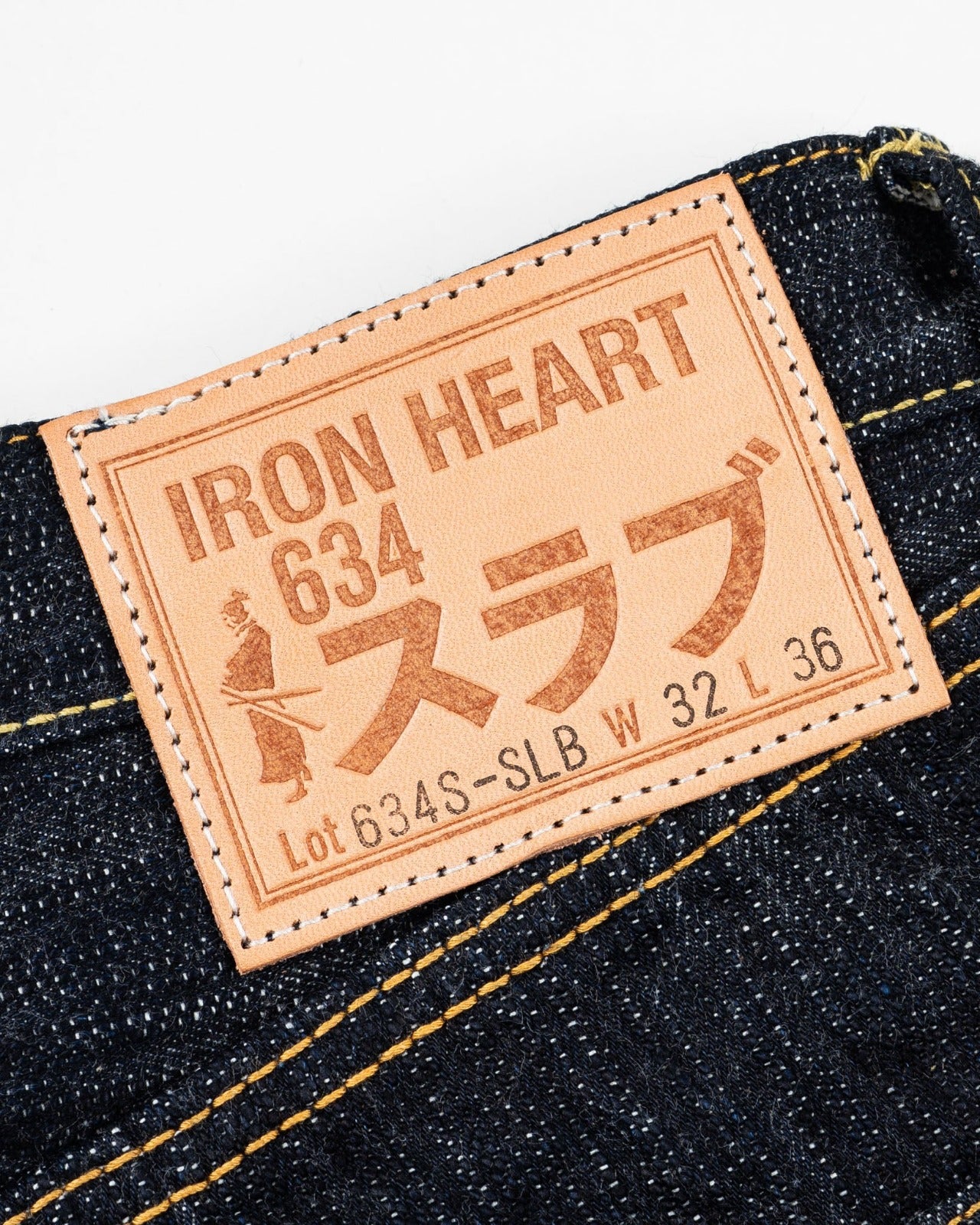 Iron Heart IH-634S-SLB 16oz Slubby Selvedge Denim Straight Cut Jeans - Indigo