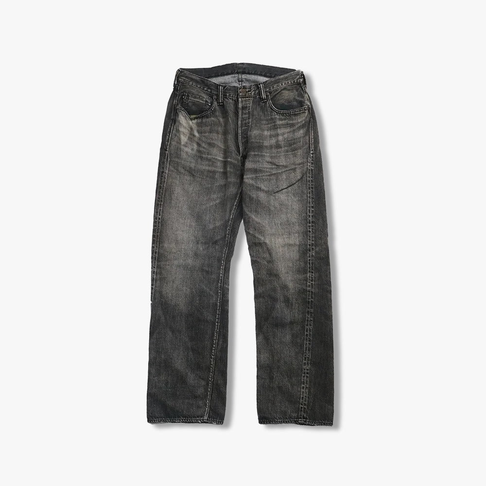 FullCount S0105BKSSHW - WWII Model 11.5oz Black Denim Pants HW "Master Of Reality"