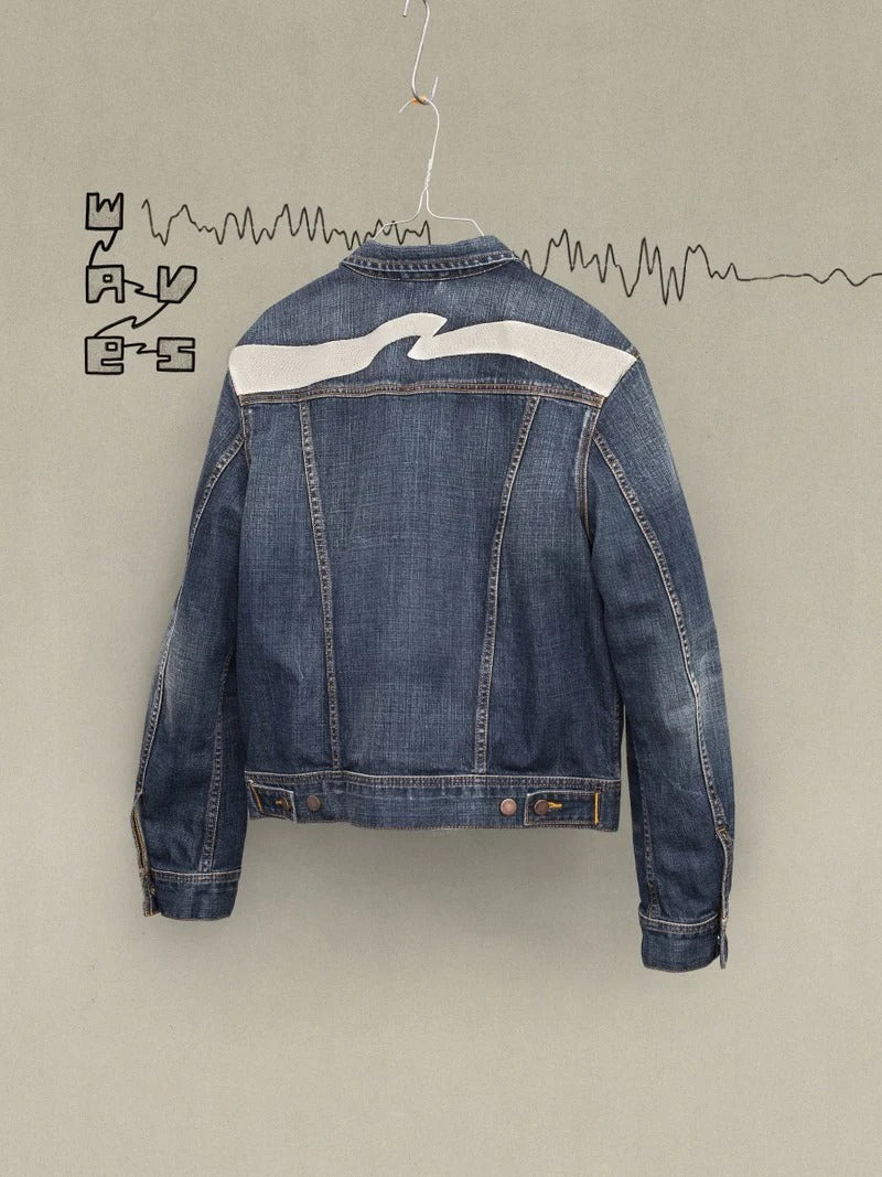 Conny Denim Jacket Big Wave Blue