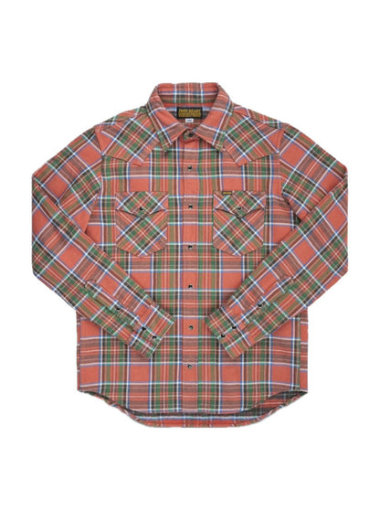 Iron Heart IHSH-436 Ulta Heavy Flannel American Check Western Shirt-Red "The Watermelon Man"