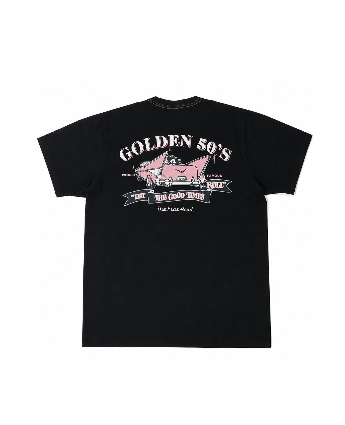 The Flat Head FN-THC-063 GOLDEN 50's Short-Sleeve T-Shirt Black