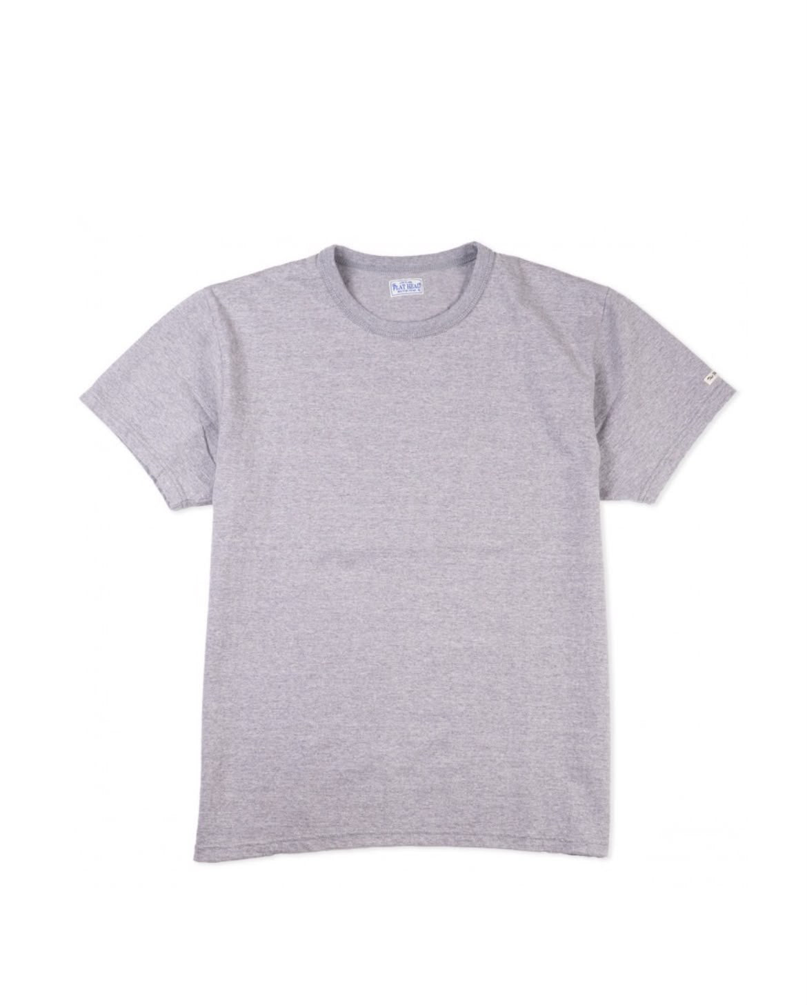 The Flat Head FN-THC-101 Plain T-Shirt Grey