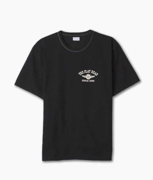 The Flat Head FN-THC-202 Flying Wheel T-Shirt Black