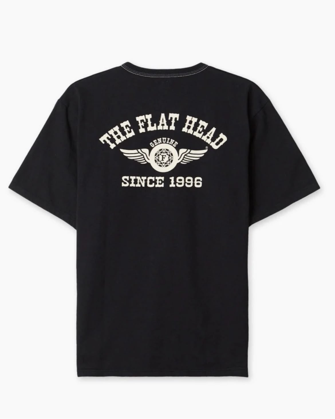 The Flat Head FN-THC-202 Flying Wheel T-Shirt Black