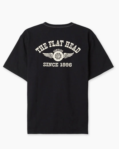 The Flat Head FN-THC-202 Flying Wheel T-Shirt Black
