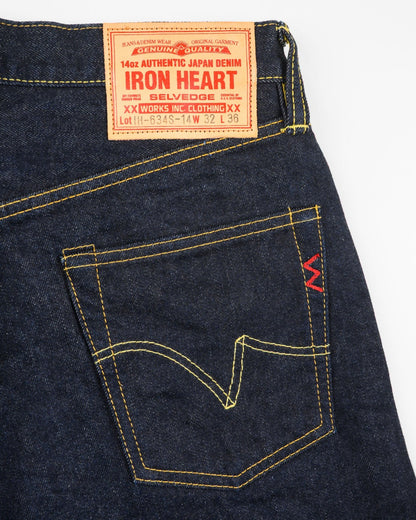 Iron Heart IH-634S-142 14oz Selvedge Denim Straight Cut Jeans - Indigo
