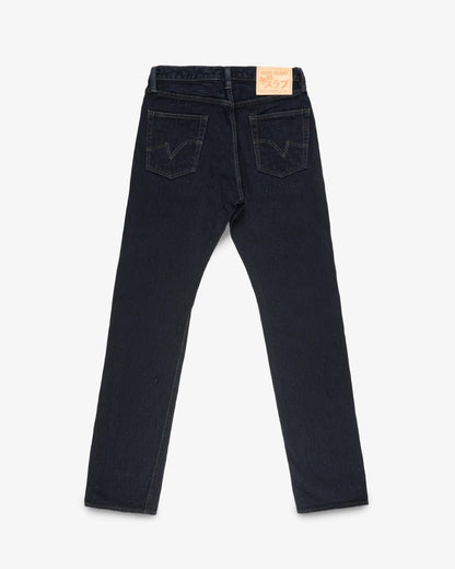 Iron Heart IH-888S-SLBod 16oz Slubby Selvedge Denim Relaxed Tapered Cut Jeans - Indigo Overdyed Black
