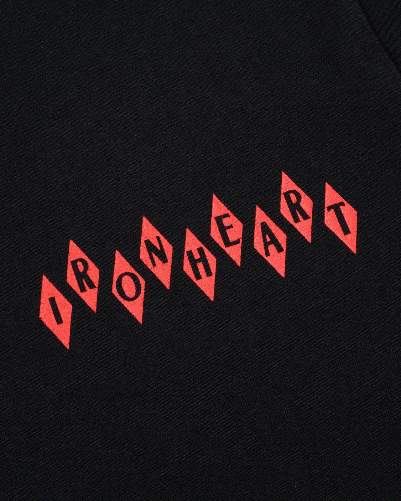 Iron Heart IHT-777-BLK 7.5oz Printed Loopwheel Crew Neck T-Shirt - Black