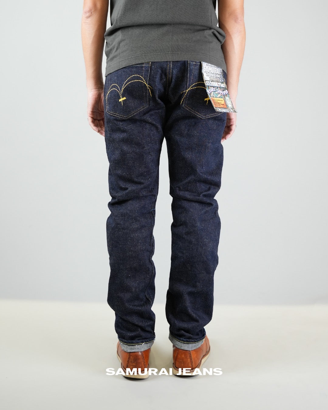 Samurai Jeans 520XX 21 oz Relaxed Tapered Yellow Paint