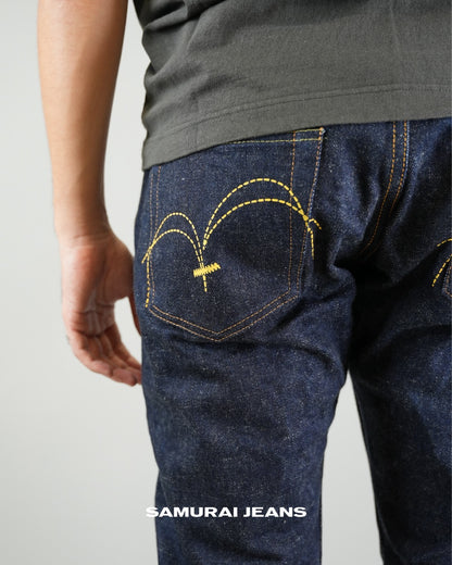 Samurai Jeans 520XX 21 oz Relaxed Tapered Yellow Paint