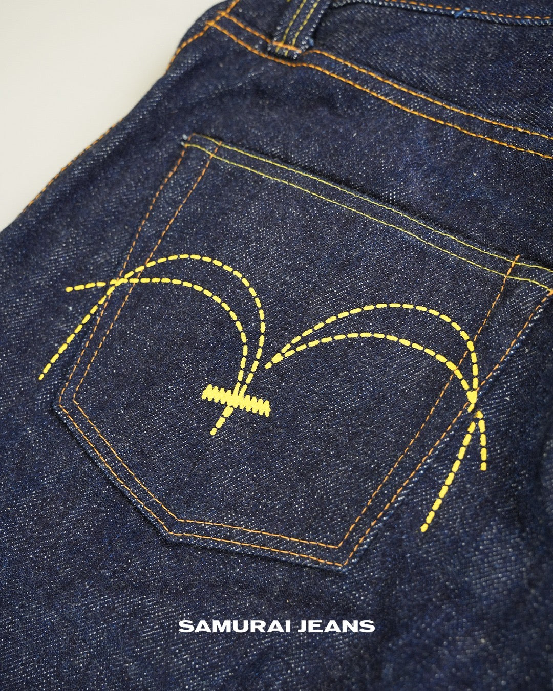 Samurai Jeans 520XX 21 oz Relaxed Tapered Yellow Paint