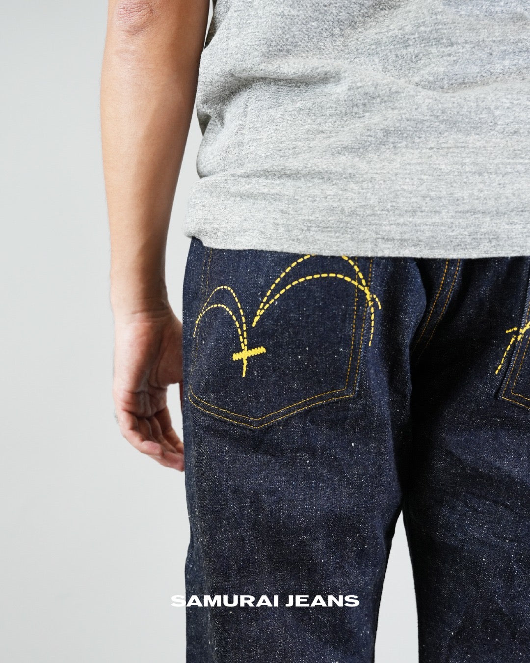 Samurai Jeans S3000VX II 17 oz Relax Straight Yellow Paint