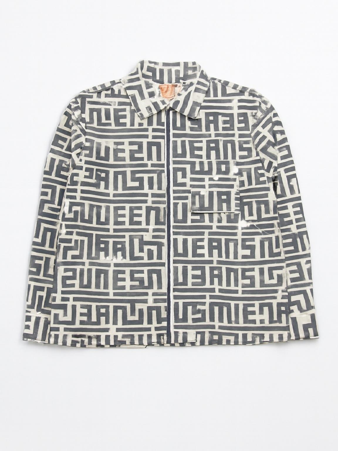 Sten Zip Graphic Print W04/Offwhite