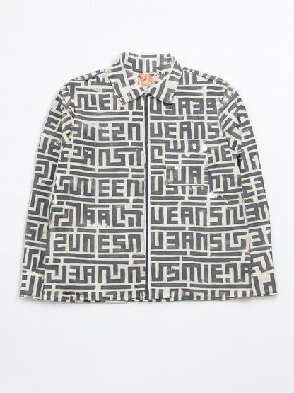 Sten Zip Graphic Print W04/Offwhite