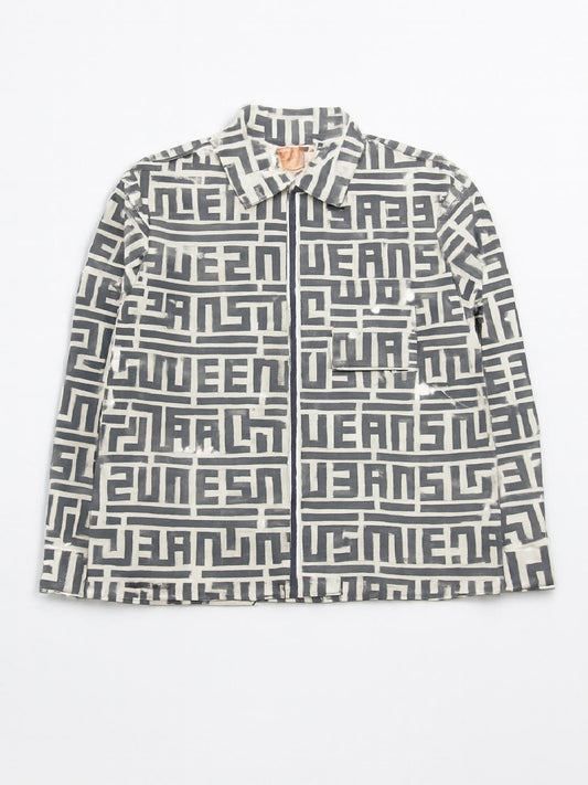 Sten Zip Graphic Print W04/Offwhite