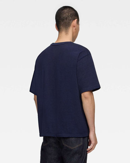 Momotaro Jeans MXTS1040 ID  YARN DYED S/S POCKET TEE - INDIGO