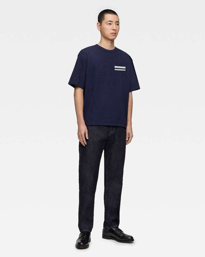 Momotaro Jeans MXTS1040 ID  YARN DYED S/S POCKET TEE - INDIGO