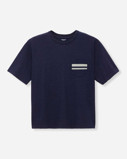 Momotaro Jeans MXTS1040 ID  YARN DYED S/S POCKET TEE - INDIGO