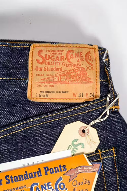 Sugar Cane Pants 1966 Model SC42966A 11oz Work Denim Pants Navy